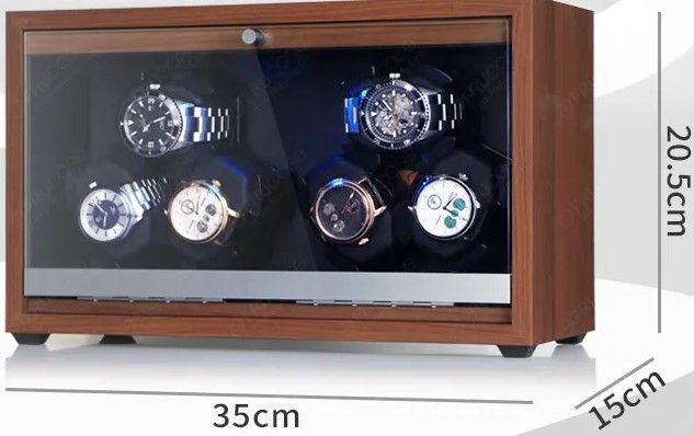 CAJA GIRATORIA / ROTOR 6 RELOJES CAJA DE MADERA