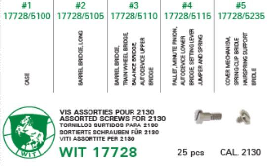 WIT 17728 2130 SCREWS 25 PCS