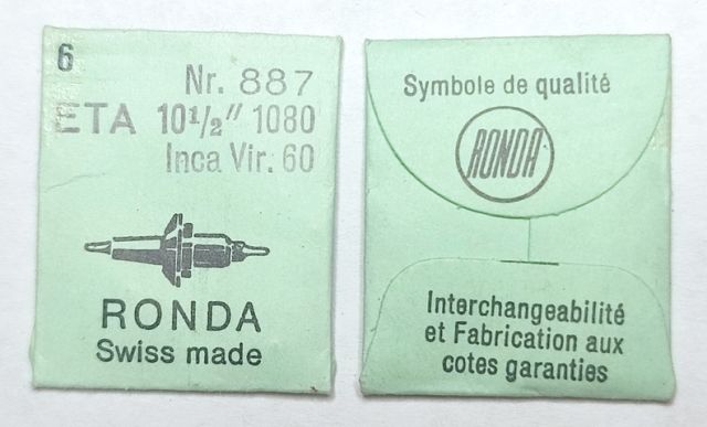ETA 1080 #723 INCA Vir. 60 / 6 PCS