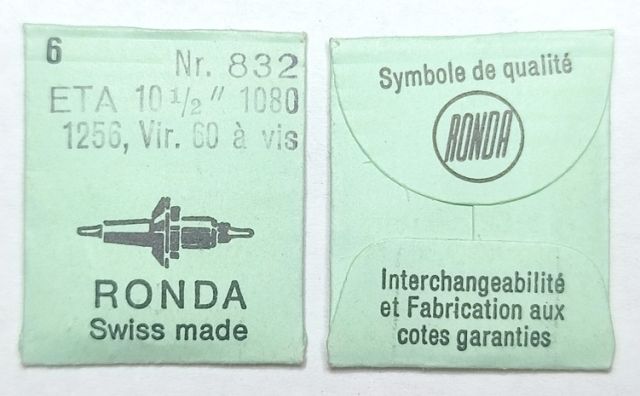 ETA 1080 #723 Vir. 60 à vis / 6 PCS