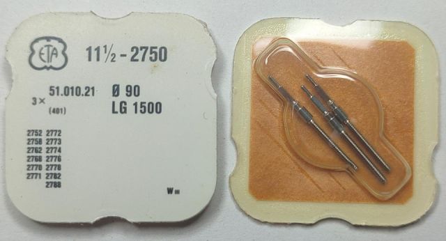 ETA 2750 #401 Ø 90 LG. 1500 / 3 PCS
