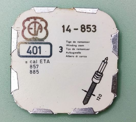 ETA 853 #401 / 3 PCS Ø 1.20