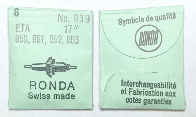 ETA 950 #723 / 6 PCS
