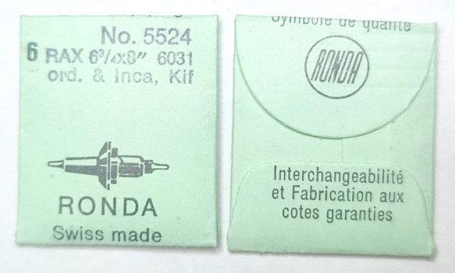 RONDA 6031 #723 / 6 PCS ord. & Inca KIF