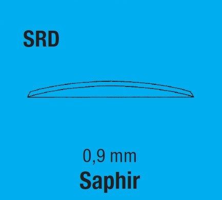 CRISTAL SAPHIR BOMBÉ / DOMED Ø 330 - 0.90 mm