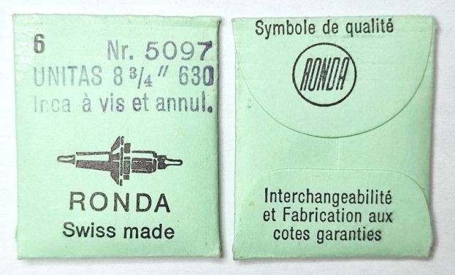 UNITAS 630 #723 / 6 PCS Inca à vis et annul.