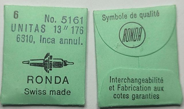 UNITAS 6310 #723 / 6 PCS Inca annul.