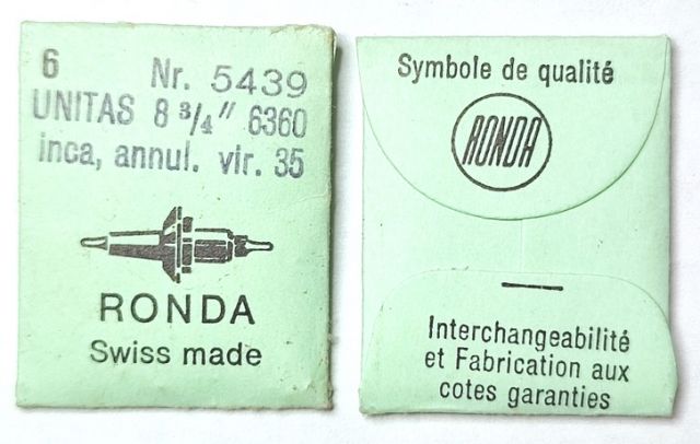 UNITAS 6360 #723 / 6 PCS INCA, annul. vir. 35