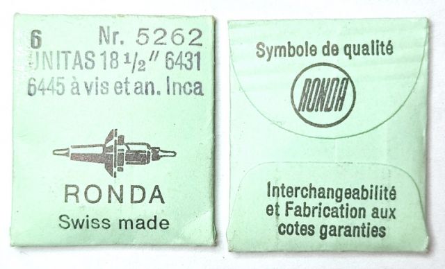 UNITAS 6431 #723 / 6 PCS INCA à vis et an. INCA