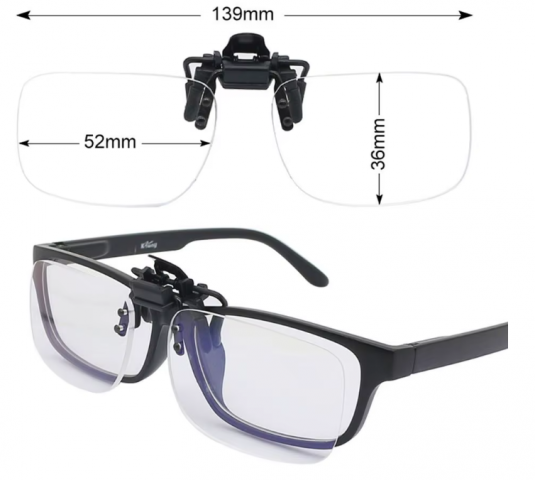 LUPA PARA GAFAS CON CLIP x2.5