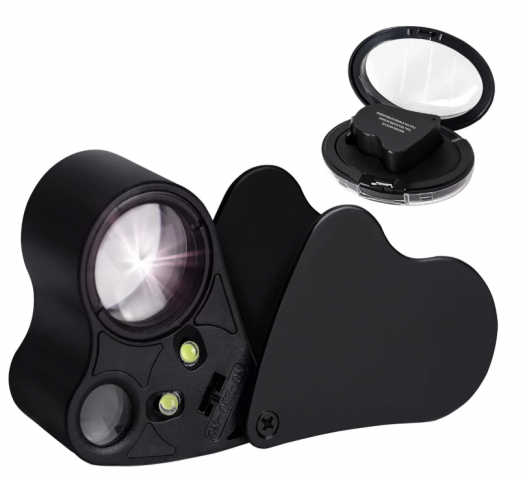 LUPA DOBLE CON LED / 30x 60x