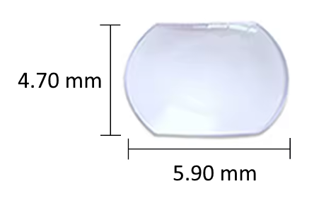 LUPA AUMENTO CRISTAL 5.90 x 4.70 mm