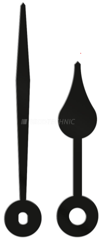 JUEGO DE AGUJAS 73 mm ALUMINIO NEGRO