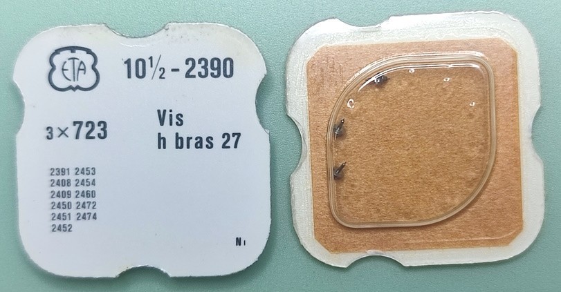 ETA 2390 #723 VIS H BRAS 27 / 3 PCS