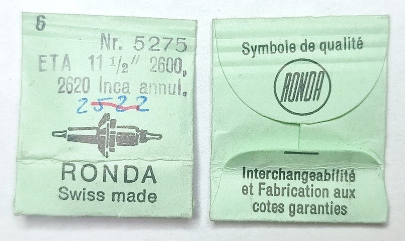 ETA 2600 #723 INCA / 6 PCS
