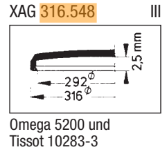 OMEGA GENERIC GLASS 5200 GOLD RING