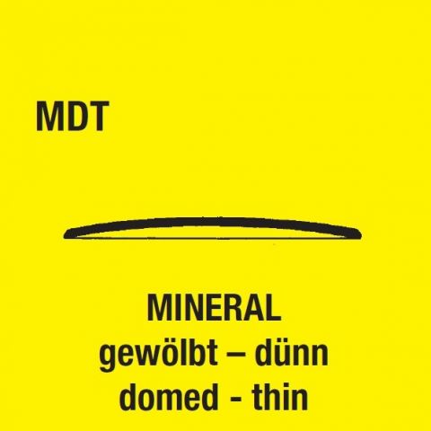 CRISTAL MDT BOMBÉ / DOMED Ø 406 / 1 mm