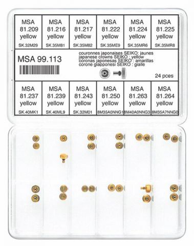 SURTIDO CORONAS JAPONESAS, AC INOX / 24 PCS 