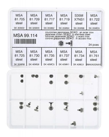 SURTIDO CORONAS JAPONESAS, AC INOX / 24 PCS 