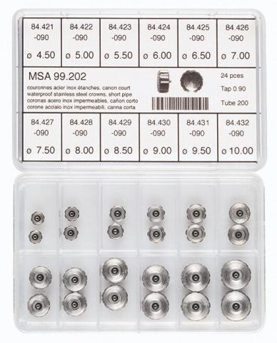 SURTIDO CORONAS HERMÉTICAS CAÑÓN CORTO 24 PCS