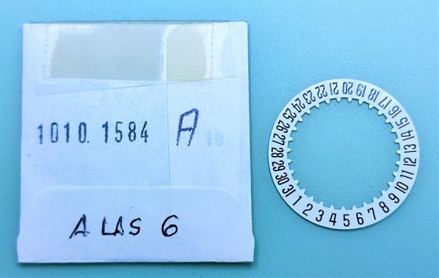 OMEGA 1010-1584A CALEND. FECHA A LAS 6 - BLANCO