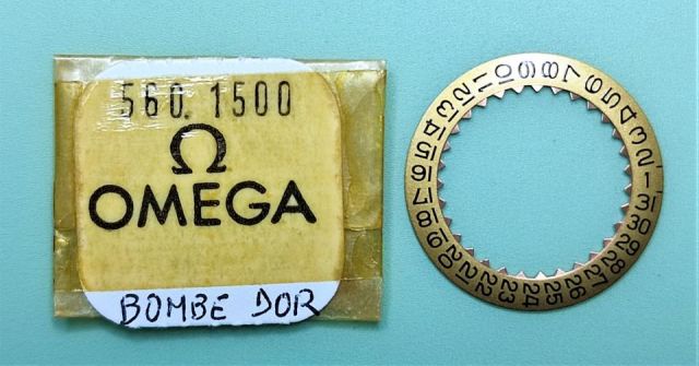 OMEGA 560-1500 CALENDARIO BOMBÉ DORÉ