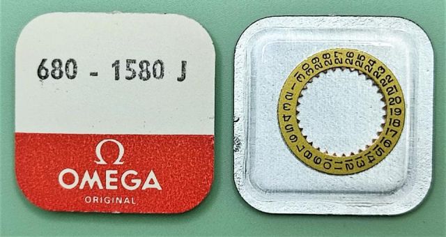 OMEGA 680-1580J CALENDARIO PLANO DORÉ