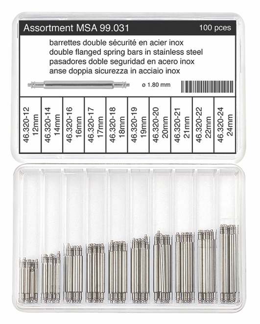 SURTIDO PASADORES DOBLES Ø 1.80 mm, 100 PCS