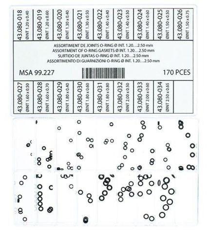 [84211] ASSORTMENT OF MINI O-RING GASKETS Ø 1.2 TO 2.50 mm
