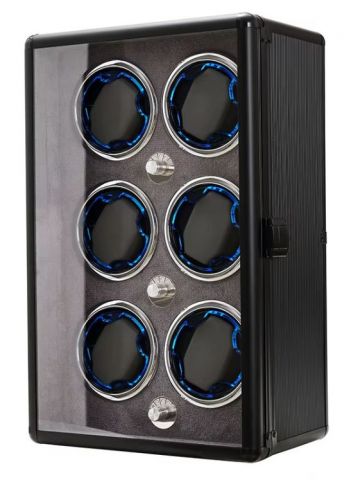 [84366] CAJA GIRATORIA / 6 RELOJES BLACK