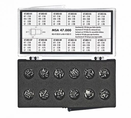 [MSA47.000] SURTIDO DE TUBOS PARA CAJA Ø 2.50 mm