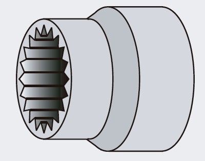 [MSA65.002] TUBO CORONAS ROSCADAS+JUNTA ØM1 4.40 / ØM2 3.00 mm