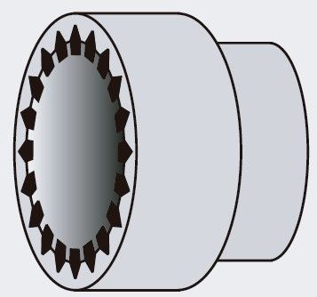 [MSA65.006] TUBO CORONAS ROSCADAS+JUNTA ØM1 4.40 / ØM2 3.00 mm