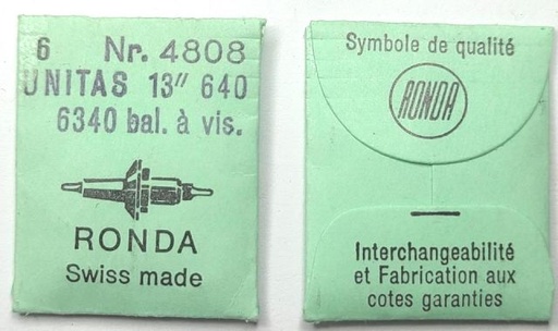 [UT6340-723] UNITAS 6340 #723 / 6 PCS bal. à vis.