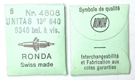 [UT640-723] UNITAS 640 #723 / 6 PCS bal. à vis.