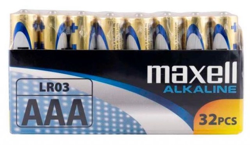 [M.LR03M32] MAXELL LR03 (AAA) PACK MULTIBLISTER 32 UNIDADES