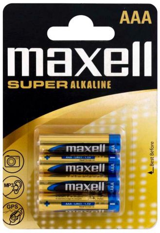 [M.LR03S] MAXELL SUPERALKALINE LR03 (AAA) BLISTER 4 UNIDADES