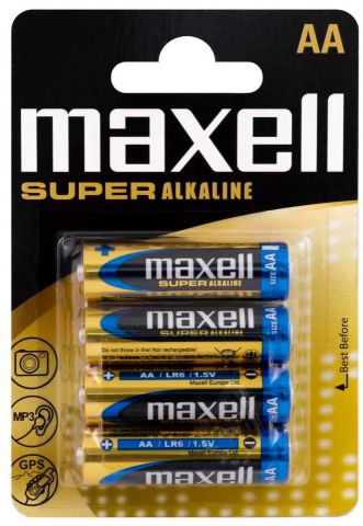 [M.LR06S] MAXELL SUPERALKALINE LR06 (AA) BLISTER 4 UNIDADES
