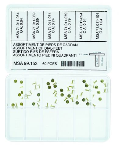 [MSA99.153] SURTIDO PIES ESFERA PARA PEGAR, L 3.00 mm / 60 PCE
