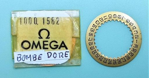 [O1000-1582B] OMEGA 1000-1582 CALENDARIO FECHA BOMBÉ DORÉ