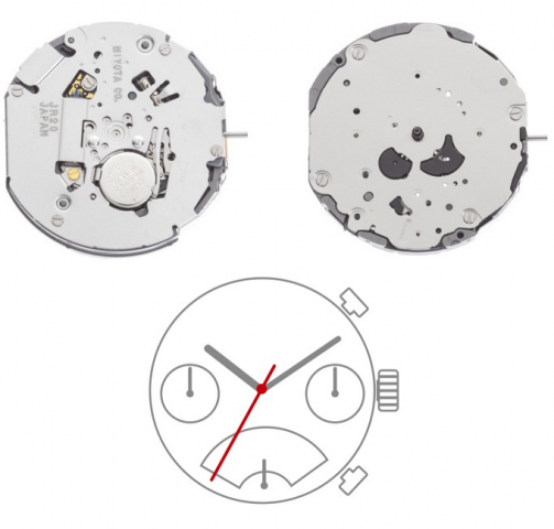 [MYT.JR20] MIYOTA JR20 S/C CHRONO