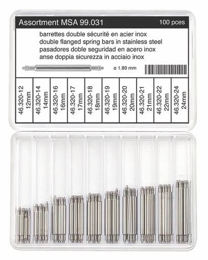 SURTIDO PASADORES DOBLES Ø 1.80 mm, 100 PCS